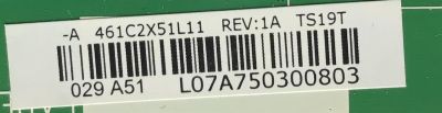 MAIN PARA TV TOSHIBA / NUMERO DE PARTE 431C2X51L11 / STS32T VTV-L32708 REV:1 / 461C2X51L11 / L07A750300803 / L07A50402583 / PANEL M185XW01 V.6 / MODELO 19SL400U - Imagen 2